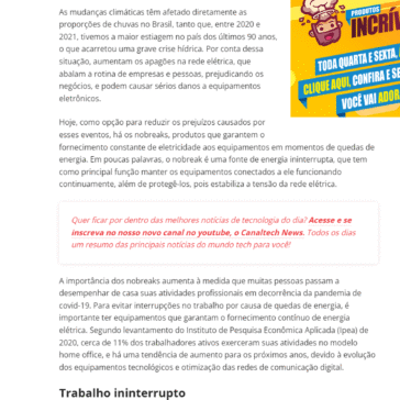 A importância dos nobreaks em tempos de crise hídrica