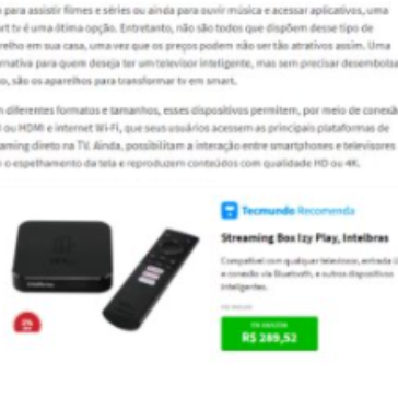 6 opções de parelhos para transformar TV em Smart com desconto na Amazon