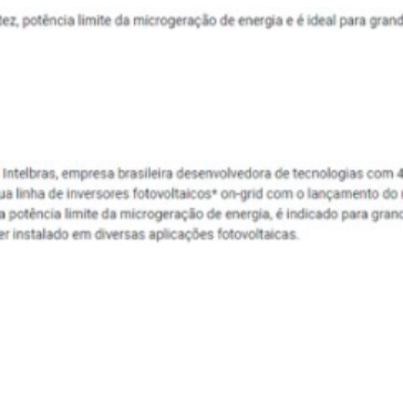 Intelbras apresenta inversor on-grid e diversifica portfólio