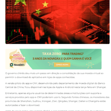 China lança sua moeda digital para Android e IOS