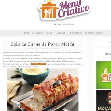 Confira esta deliciosa e prática receita de Bolo de Carne Moída Suína da Pamplona Alimentos – Menu Criativo
