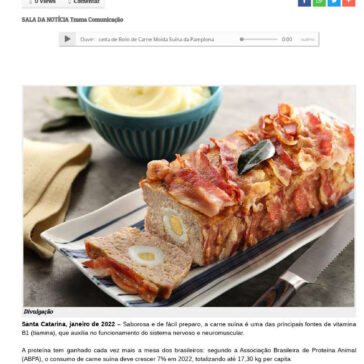 Confira esta deliciosa e prática receita de Bolo de Carne Moída Suína da Pamplona Alimentos – Rio Preto News