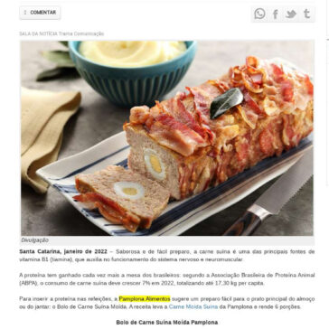 Confira receita de Bolo de Carne Moída Suína da Pamplona – Sala da Notícia