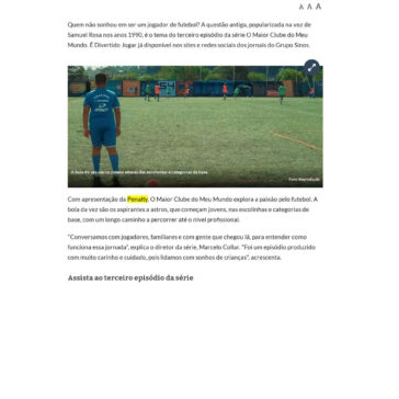Série sobre futebol destaca os aspirantes a astros – Jornal VS