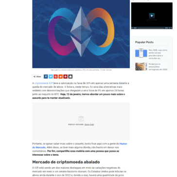 Qual é a criptomoeda que valorizou 30% em uma semana durante a queda no mercado de criptoativos? Veja mais