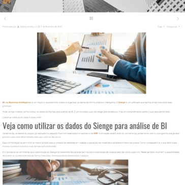 Utilizando os dados do Sienge para Análise de BI