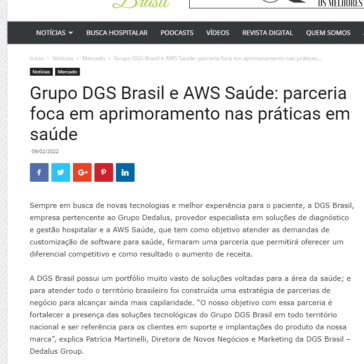 Grupo DGS Brasil e AWS Saúde: parceria foca em aprimoramento nas práticas em saúde