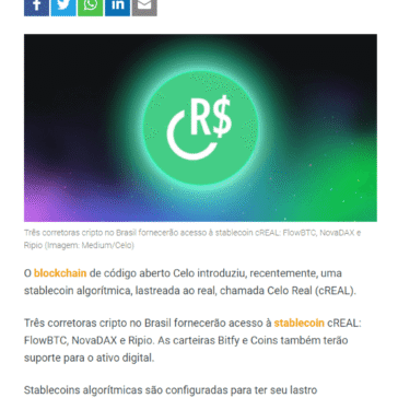 Por que o blockchain Celo lançou uma stablecoin lastreada ao real?