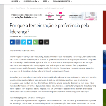 Por que a terceirização é preferência pela liderança?