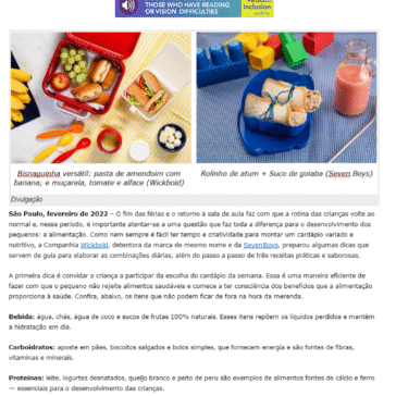 Volta às aulas: dicas e receitas para uma lancheira equilibrada e saborosa – Regional Express MG