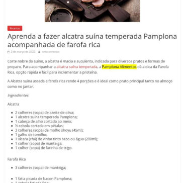 Aprenda a fazer alcatra suína temperada Pamplona acompanhada de farofa rica – O Maranhense