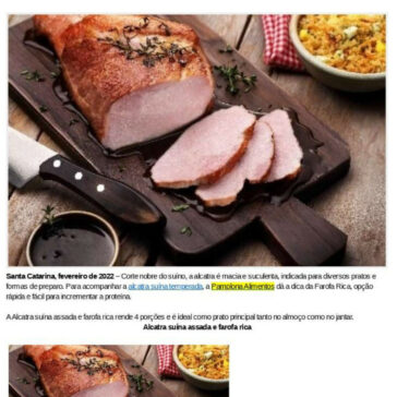 Aprenda a fazer alcatra suína temperada Pamplona acompanhada de farofa rica – Regional Express MG