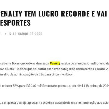 Dona da Penalty tem lucro recorde e vai entrar em novos esportes – Economia em Pauta
