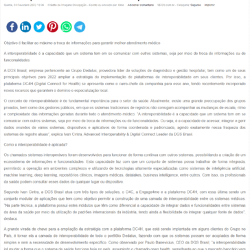 DGS Brasil aposta na integração de sistemas com plataforma de interoperabilidade