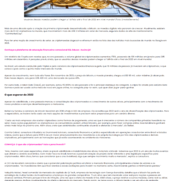 Criptomoedas: veja quais as principais tendências do setor em 2022