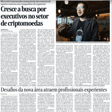 Cresce a busca por executivos no setor de criptomoedas – Valor Econômico A9