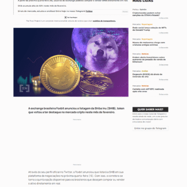Shiba Inu (SHIB) é listada em exchange brasileira após disparar 60% em fevereiro