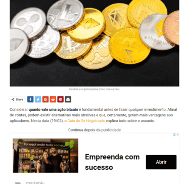 Quanto vale uma ação bitcoin? Entenda a cotação