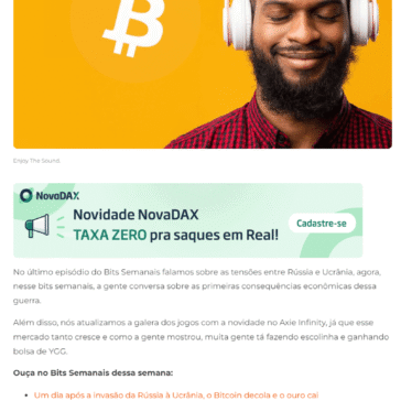 Bitcoin ajuda ucranianos contra a opressão Russa | Bits Semanais #