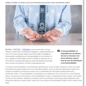 DGS Brasil aposta na integração de sistemas com plataforma de interoperabilidade