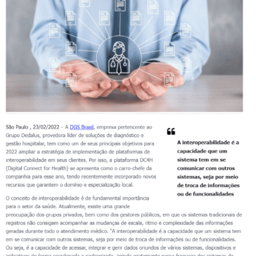 DGS Brasil aposta na integração de sistemas com plataforma de interoperabilidade