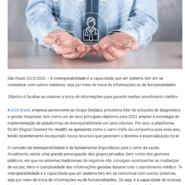 DGS Brasil aposta na integração de sistemas com plataforma de interoperabilidade