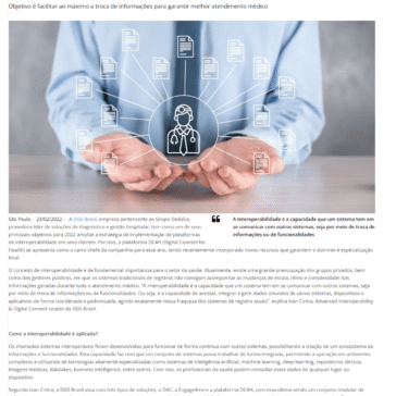 DGS Brasil aposta na integração de sistemas com plataforma de interoperabilidade