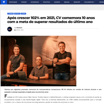 Após crescer 102% em 2021, CV comemora 10 anos com a meta de superar resultados do último ano