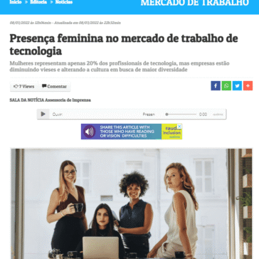 Presença feminina no mercado de trabalho de tecnologia