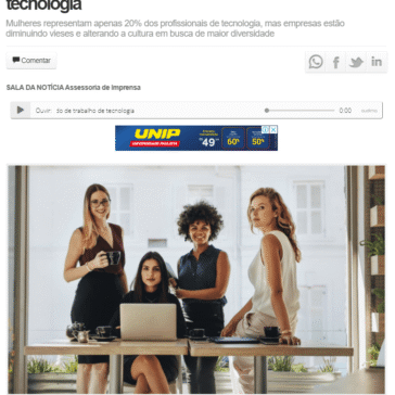 Presença feminina no mercado de trabalho de tecnologia