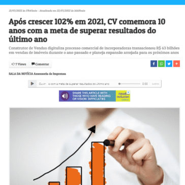 Após crescer 102% em 2021, CV comemora 10 anos com a meta de superar resultados do último ano