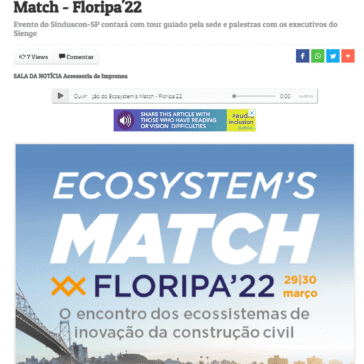Sienge faz parte da programação do Ecosystem’s Match – Floripa’22