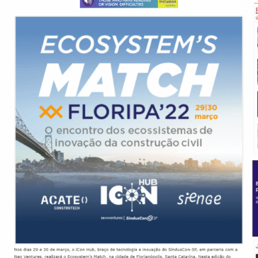 Sienge faz parte da programação do Ecosystem’s Match – Floripa’22