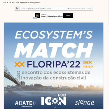 Sienge faz parte da programação do Ecosystem’s Match – Floripa’22