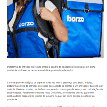 Borzo avança em contratações no Brasil em período desafiador