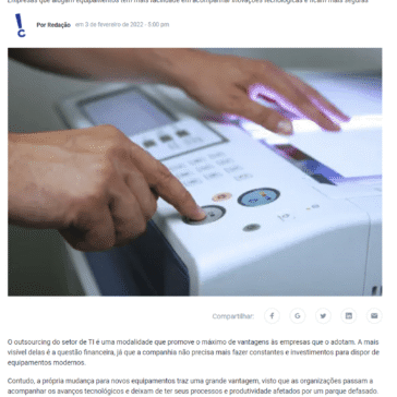 Outsourcing de TI une aumento de produtividade com redução de custos