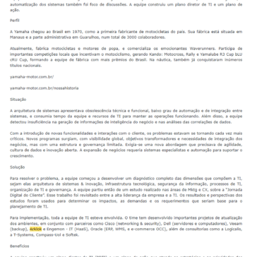 Yamaha foca em análise sobre “jornada digital do cliente” e melhora processos