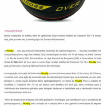 JOGO DAS ESTRELAS: PENALTY ENTRA EM QUADRA COM BOLAS PERSONALIZADAS PELO ARTISTA JONATHAN MELO