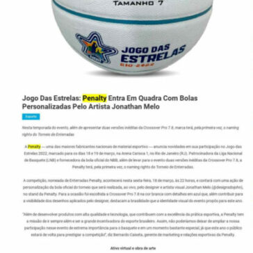 Jogo das Estrelas: Penalty entra em quadra com bolas personalizadas pelo artista Jonathan Melo