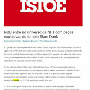NBB entra no universo da NFT com peças exclusivas do torneio Slam Dunk – Notícias do Mundo