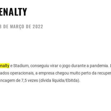 Os gols da Penalty