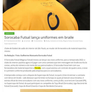 Sorocaba Futsal lança uniformes em braile – Jornal Leia