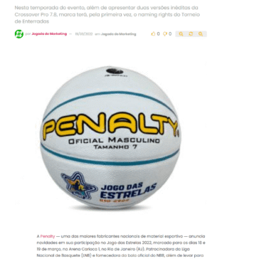 Jogo das Estrelas: Penalty entra em quadra com bolas personalizadas pelo artista Jonathan Melo – ABC da Comunicação