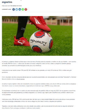 Dona da Penalty tem lucro recorde e vai entrar em novos esportes – Data Mercantil