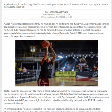 NBB entra no universo dos NFTs com itens exclusivos do Torneio de Enterradas – Diário de Canoas
