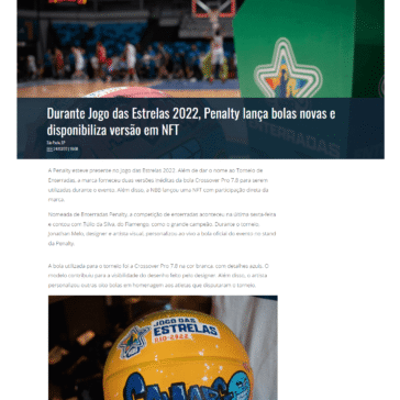 Durante Jogo das Estrelas 2022, Penalty lança bolas novas e disponibiliza versão em NFT – Gazeta Esportiva