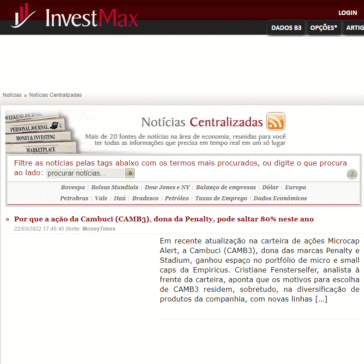 Por que a ação da Cambuci (CAMB3), dona da Penalty, pode saltar 80% neste ano – Investmax