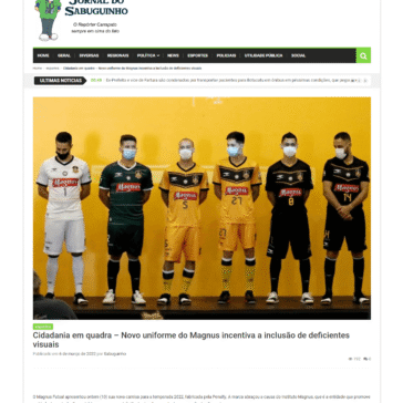 Cidadania em quadra – Novo uniforme do Magnus incentiva a inclusão de deficientes visuais – Jornal do Sabuguinho
