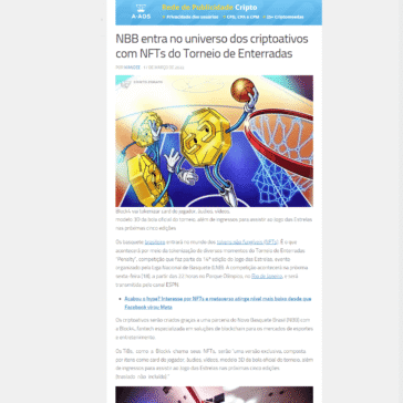 NBB entra no universo dos criptoativos com NFTs do Torneio de Enterradas – Mandee