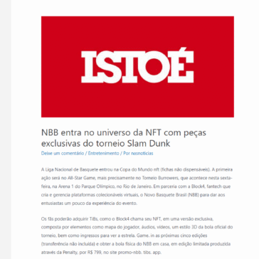 NBB entra no universo da NFT com peças exclusivas do torneio Slam Dunk – Nas Notícias
